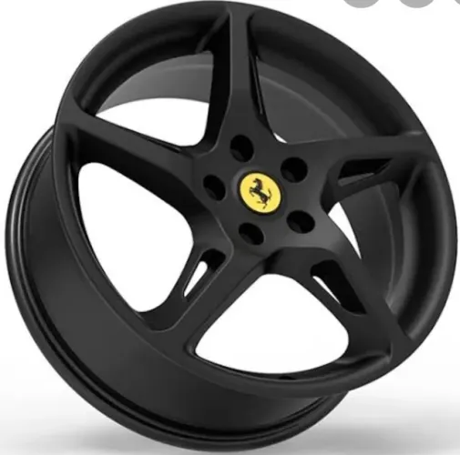 Roda aro 17 Ferrari preta fosca Volkswagen gol jogo 4x100