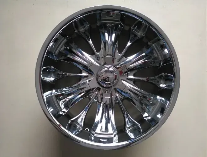 Jogo de rodas aro 22 panther emr526 6x139 22x9,5 et35 cromada