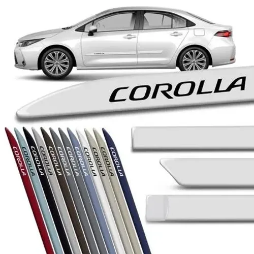 Friso Lateral Toyota Corolla 2008/ - Branco / Preto / Prata / Verde / Azul