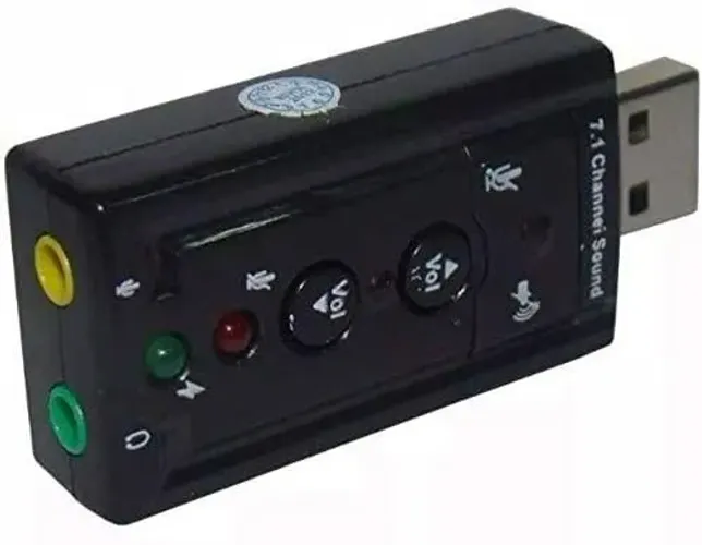 Placa De Som Usb 7.1 3d Adaptador Canais Audio Pc Notebook