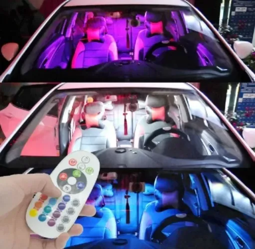 Placa Rgb T10 Torpedo 12smd 5050 Car Led Com Controle Remoto Arduino Automação COD-CP352