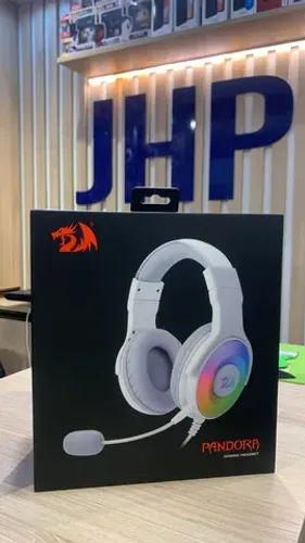 Headset Redragon Pandora RGB Branco - Loja Física | Até 5x Sem Juros