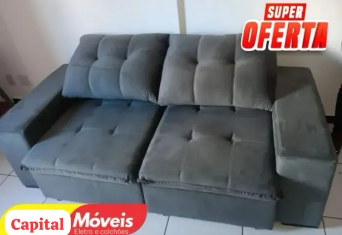 Sofá Retrátil e Reclinável 2,00 Mt / Pronta Entrega 