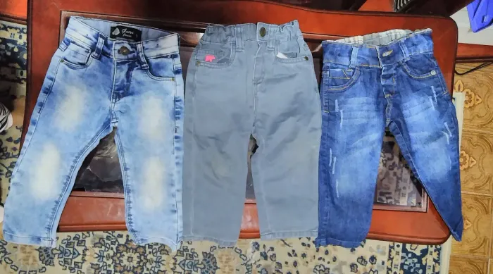 Calças jeans para bebê - 3 peças