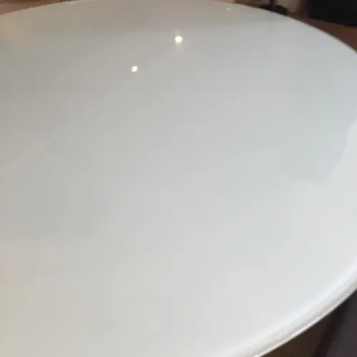 060 - Tampo 1,5m de mesa de vidro 10mm redonda em perfeito estado acabamento impecável