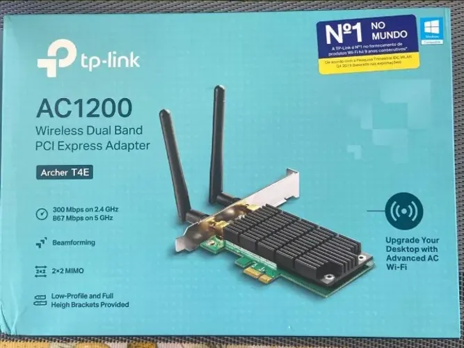 Adaptador Wireless Dual Band PCI Express AC1200 Archer T4e