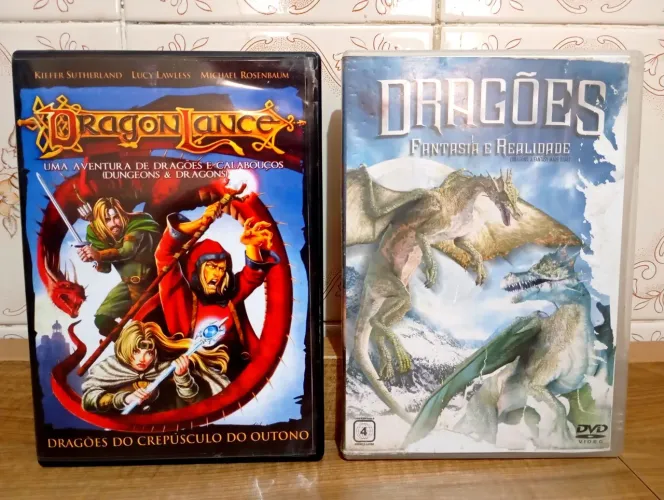 Combo Dvds Filmes Dragon Lance + Dragões Fantasias e Realidade - Originais RAROS