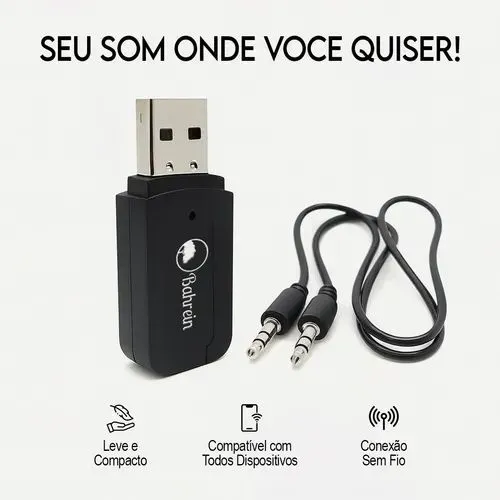 Adaptador Bluetooth para Áudio - Leve e Compacto