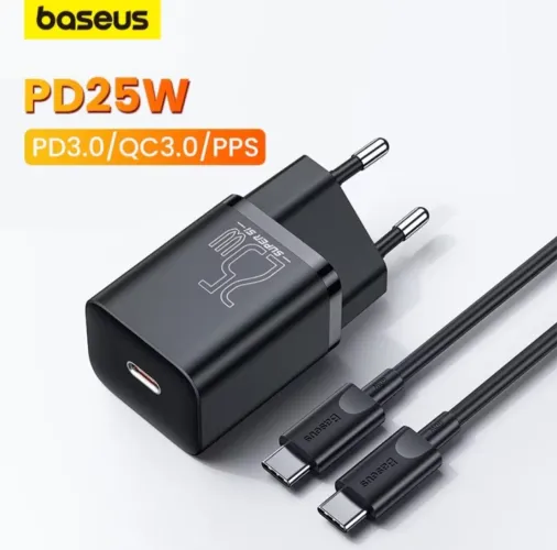 Carregador Rápido Baseus 25W PD3.0/PPS - Super Si Quick Charguer 3.0.