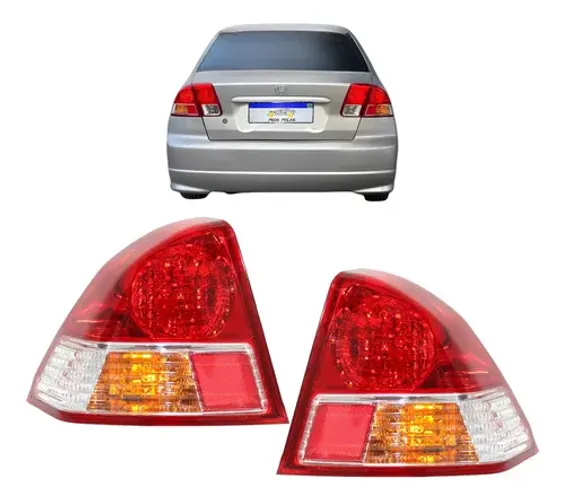 Par Lanterna Traseira Honda Civic 2003 2004 2005 2006 Nova 