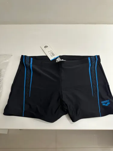 Sunga Arena Preta com Detalhes Azuis - Tam. 100 (Novo com Etiqueta)