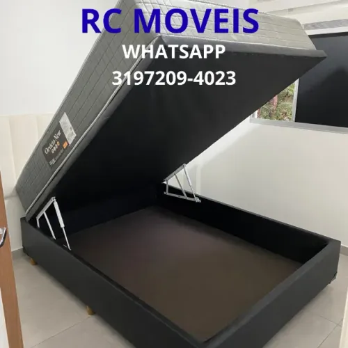 Cama Box Baú Casal Inteiriço 1.38x1.88 - Resistência e Espaço Extra