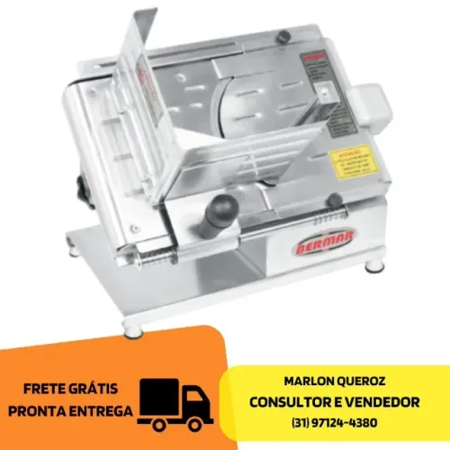 Cortador de Frios Inox Bermar Lâmina 22CM
