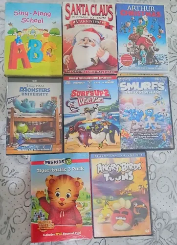 Coleção de 8 DVDs Infantis Importados 