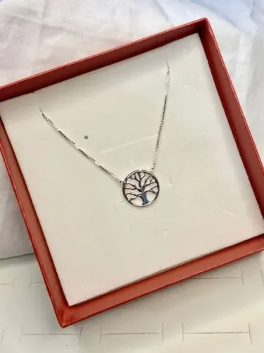 Colar folheado árvore da vida