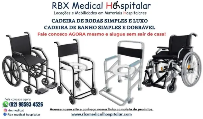 Cadeira de rodas em Manaus para locação. 