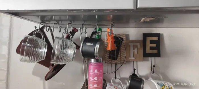 Armário de cozinha cinza