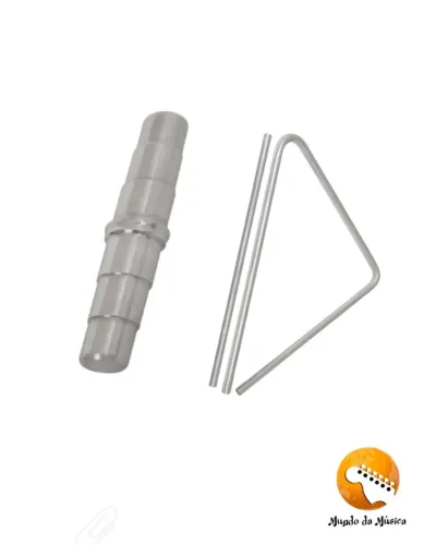 KIT- Triangulo Em Aluminio 40 cm Profire+Instrumento Ganza Spanking Aluminio 52mm X 170mm 
