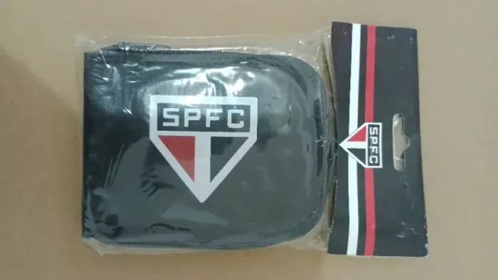 Carteira de times de futebol com siper e porta moeda e cartao