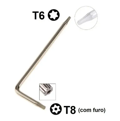 Chave Torx T6 e T8 Para Xbox e Playstation