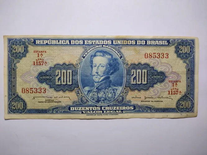 Nota de 200 Cruzeiros do Brasil - 1942- Dom Pedro 1.