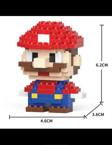 Boneco Mario Bros em Blocos de Montar