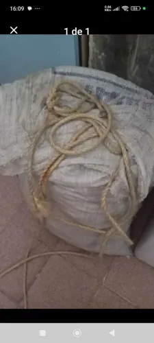 Saco com corda para artesanato
