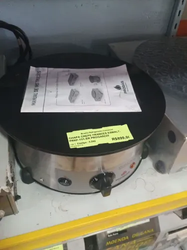 Chapa Para Crepe Elétrica 1 Disco Progas - Nova