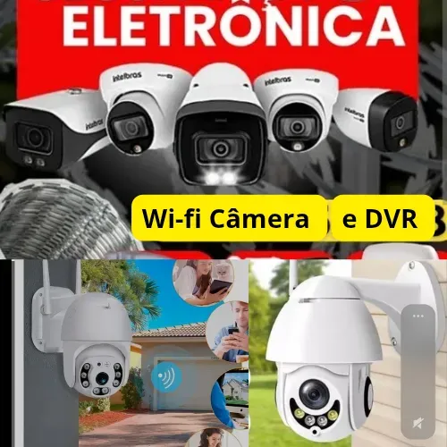 Cerca elétrica, câmera de segurança 