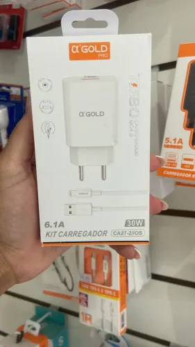 Carregador IPhone  TURBO PD 30W QC 3.0 TIPO C Lightning