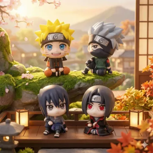 Miniatura Naruto, Sasuke, Itachi e Kakashi - (Novas e Lacradas) - Pronta Entrega!