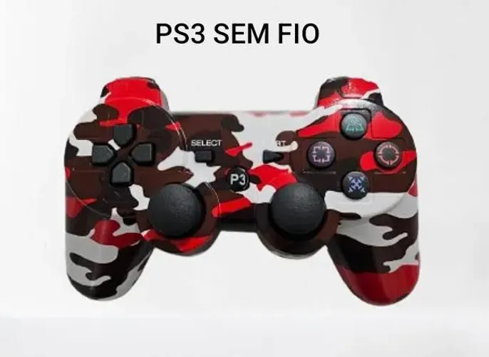 Controle PS3 Sem Fio Camuflado Novo