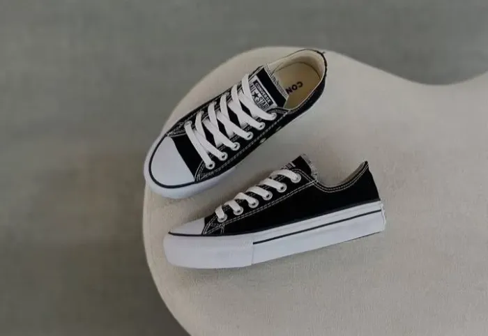 All Star Plataforma (Tecido) Preto