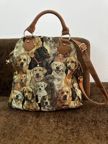 Bolsa Signare - Tapeçaria Bolsa de ombro e bolsa transversal - Estampa de Cães
