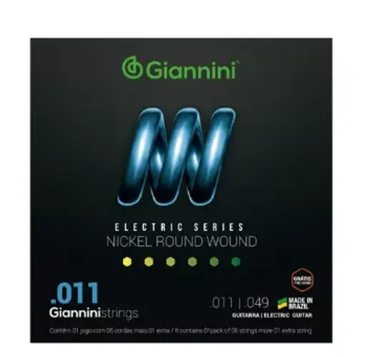 Encordoamento Guitarra Giannini Geegst.11 Nickel Round Wound