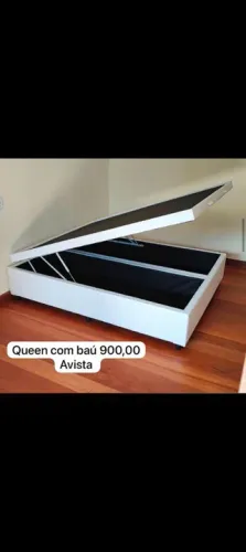 Cama Queen com Baú bipartido