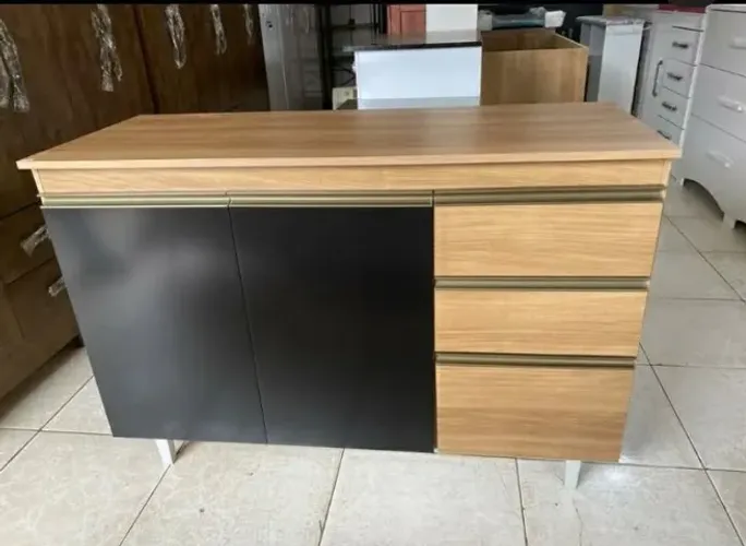 Balcão de Cozinha Preto Novo