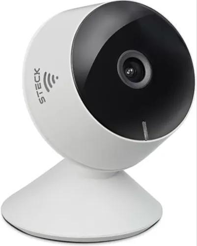 Steck, Câmera Inteligente Steck Ambiente Conectado, Segurança Interna, Wi-Fi, Branca