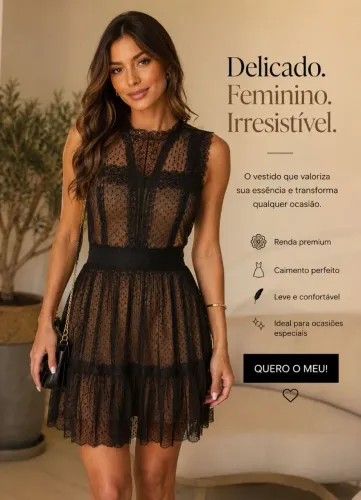 Vestido da Zara renda premium preto 40