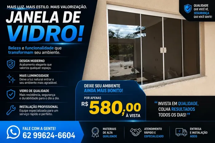 Janela blindex incolor 