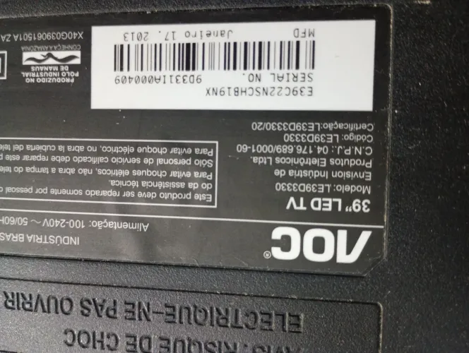 Tv aoc 39 polegadas DEFEITO