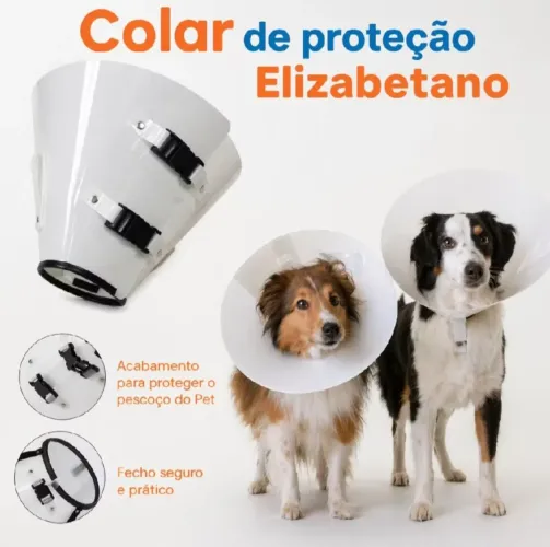 Colar Cone Pós Cirúrgico Elizabetano Para Cachorros