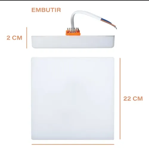 kit 2 paineis plafon led 32w quadrado 4000k borda infinita embutir ou sobrepor