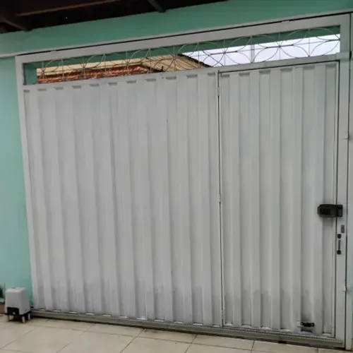 Portão de correr CHAPA 16 com cremalheira e chave eletronica HDL/ motor DZ4 ROSSI 