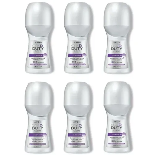 Kit 6 Desodorantes Feminino Antitranspirante Roll-on Avon OnDuty Clareador 50ml
