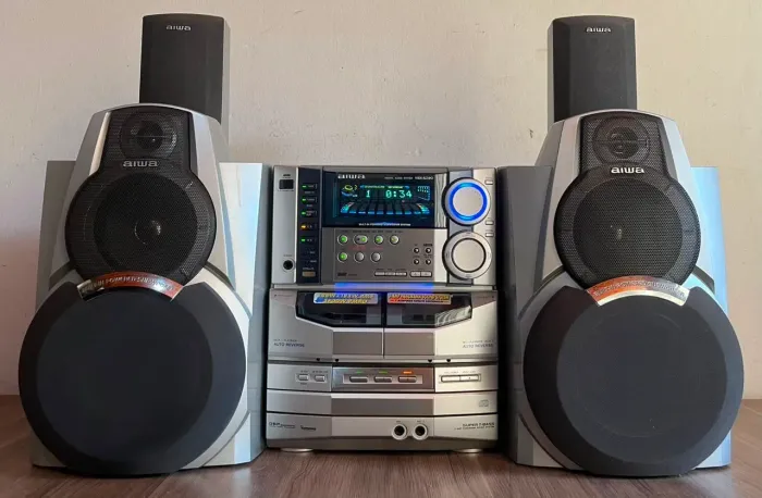 Mini System Aiwa Nsx-Sz80 3700 Watts Cd Sony Philips Leia Descrição