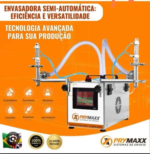 Máquina envasadora semi automático prymaxx 2 bicos 
