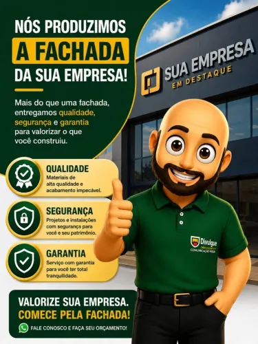 Fachadas e Placas para sua loja e empresa