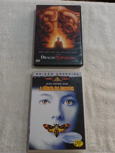 02 DVDs clássicos- O Silêncio dos Inocentes e O Dragão Vermelho