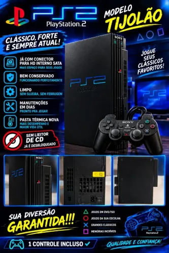 PLAYSTATION 2 MODELO TIJOLÃO 